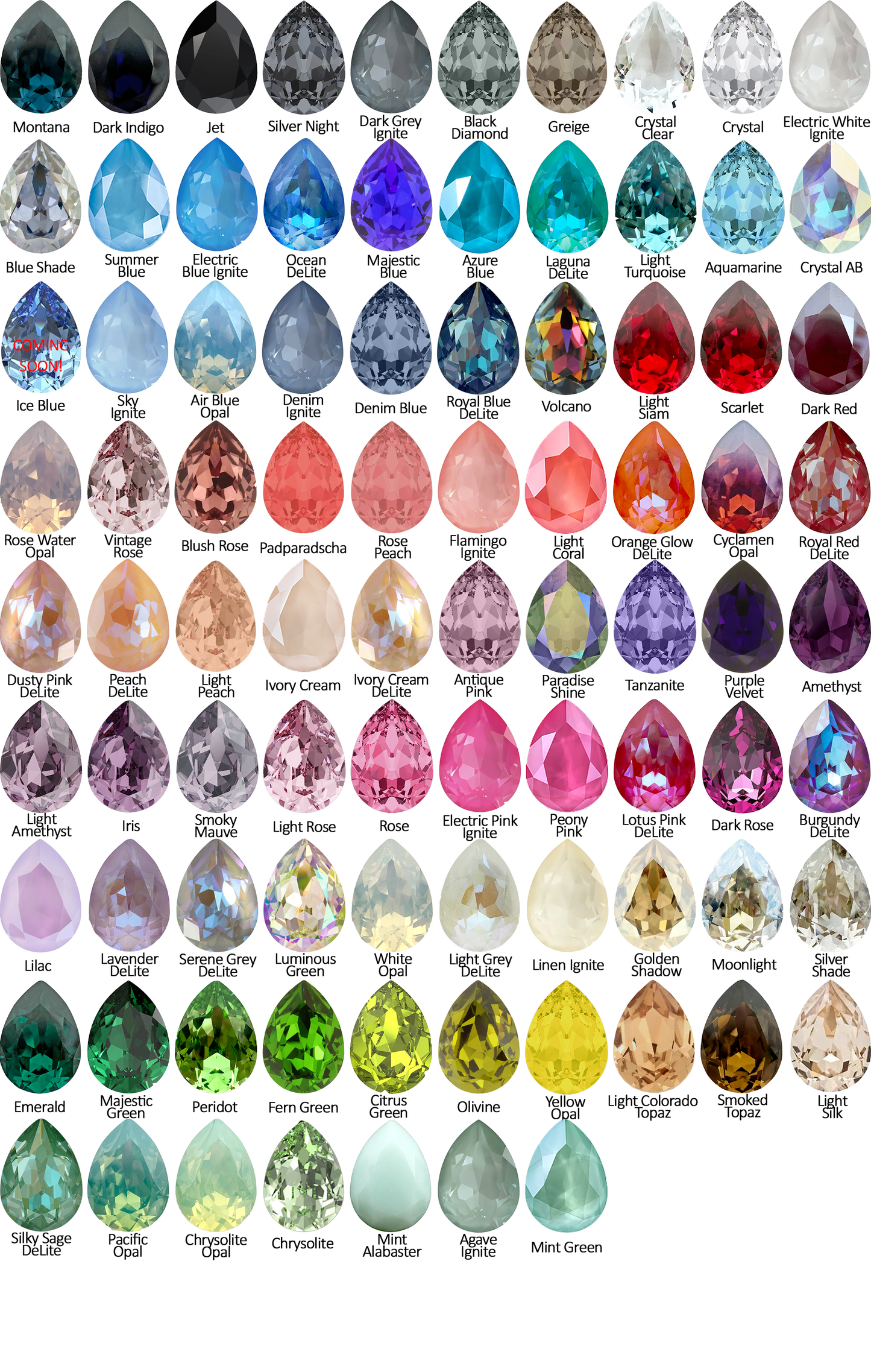 Pear Royal Dangling Post Earrings