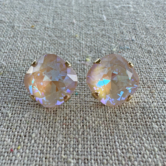 Large Cushion Post Earrings