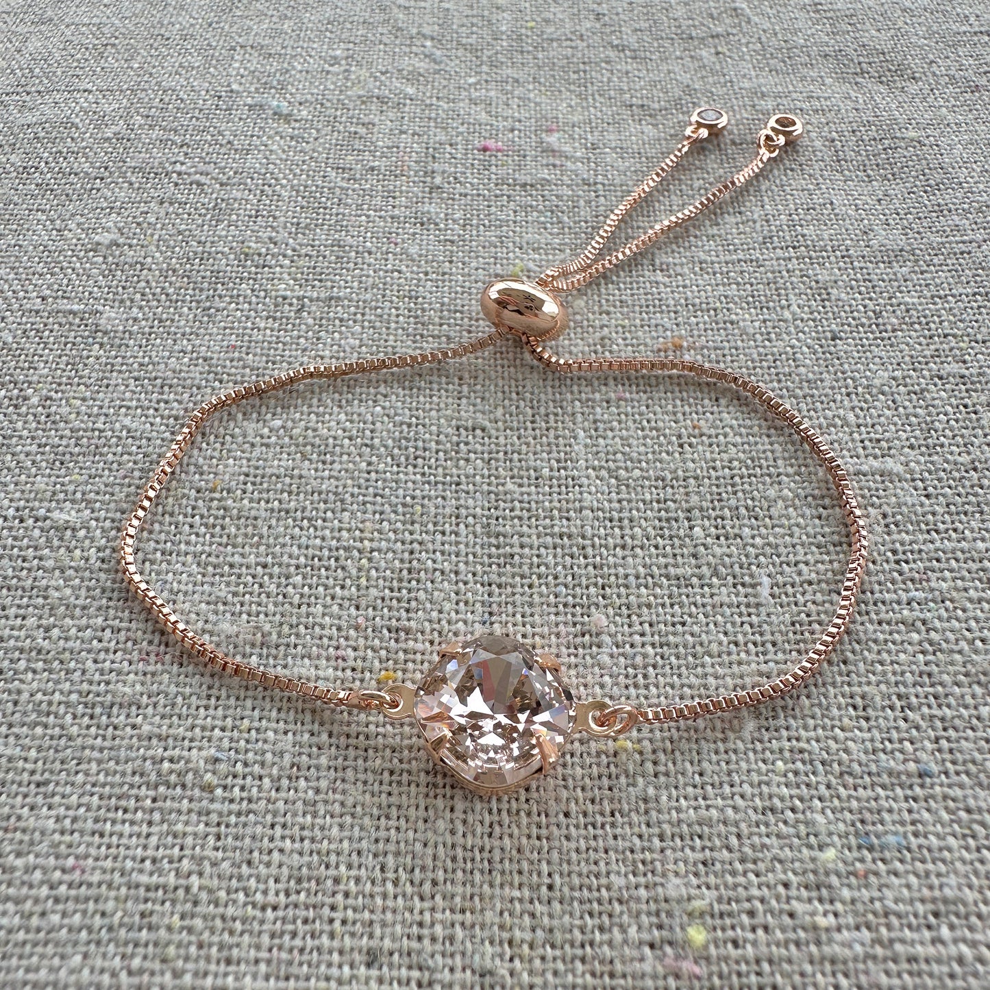 Cushion Solitaire Slider Bracelet • 10mm