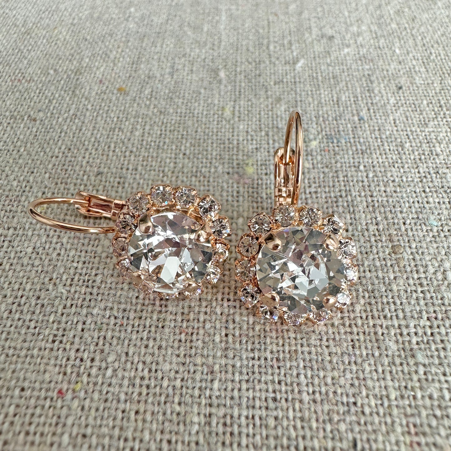 Diamante Luxe Leverback Earrings