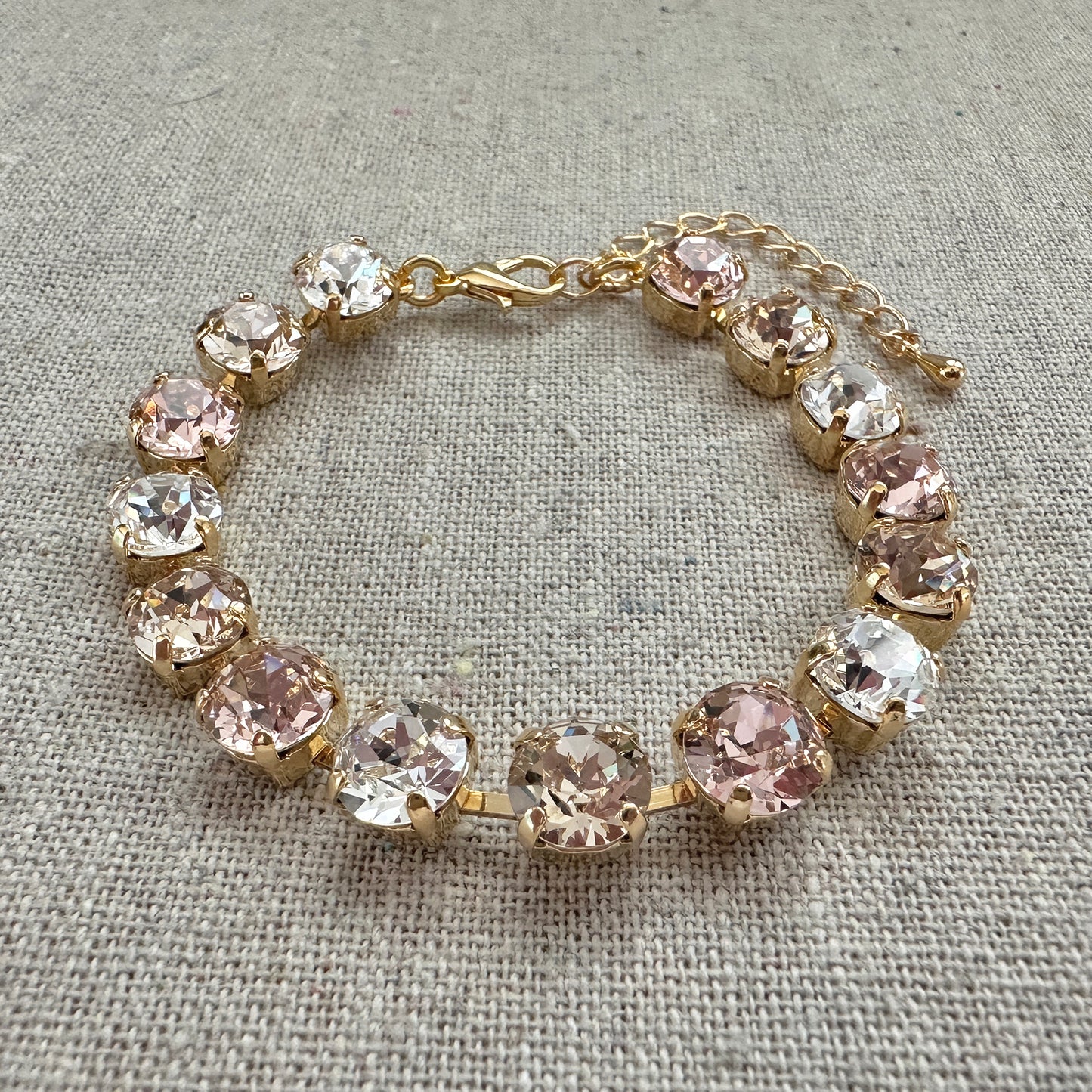 Diamante Adjustable Tennis Bracelet • Color Mix •8mm