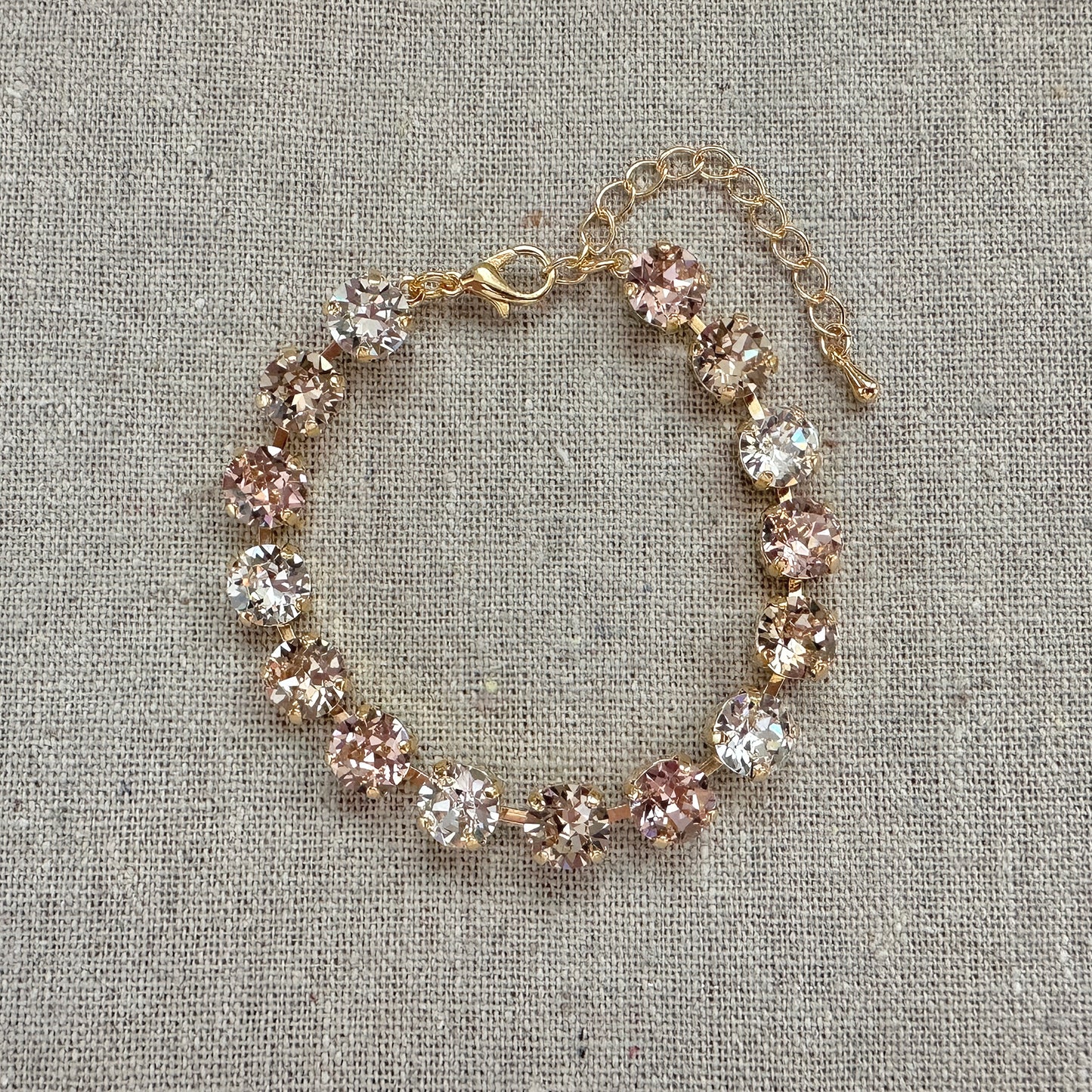 Diamante Adjustable Tennis Bracelet • Color Mix •8mm