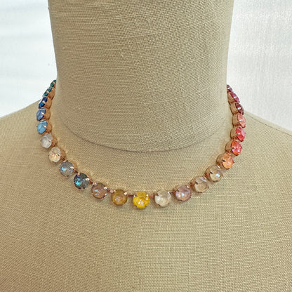 Products Diamante Collar Necklace • 8mm • Rainbow Ombre