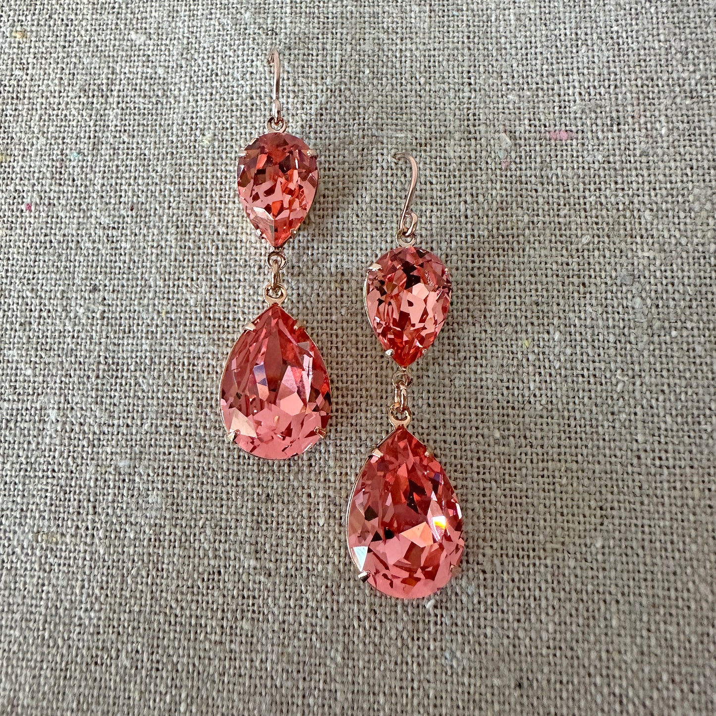 Pear Double Dangling Earrings