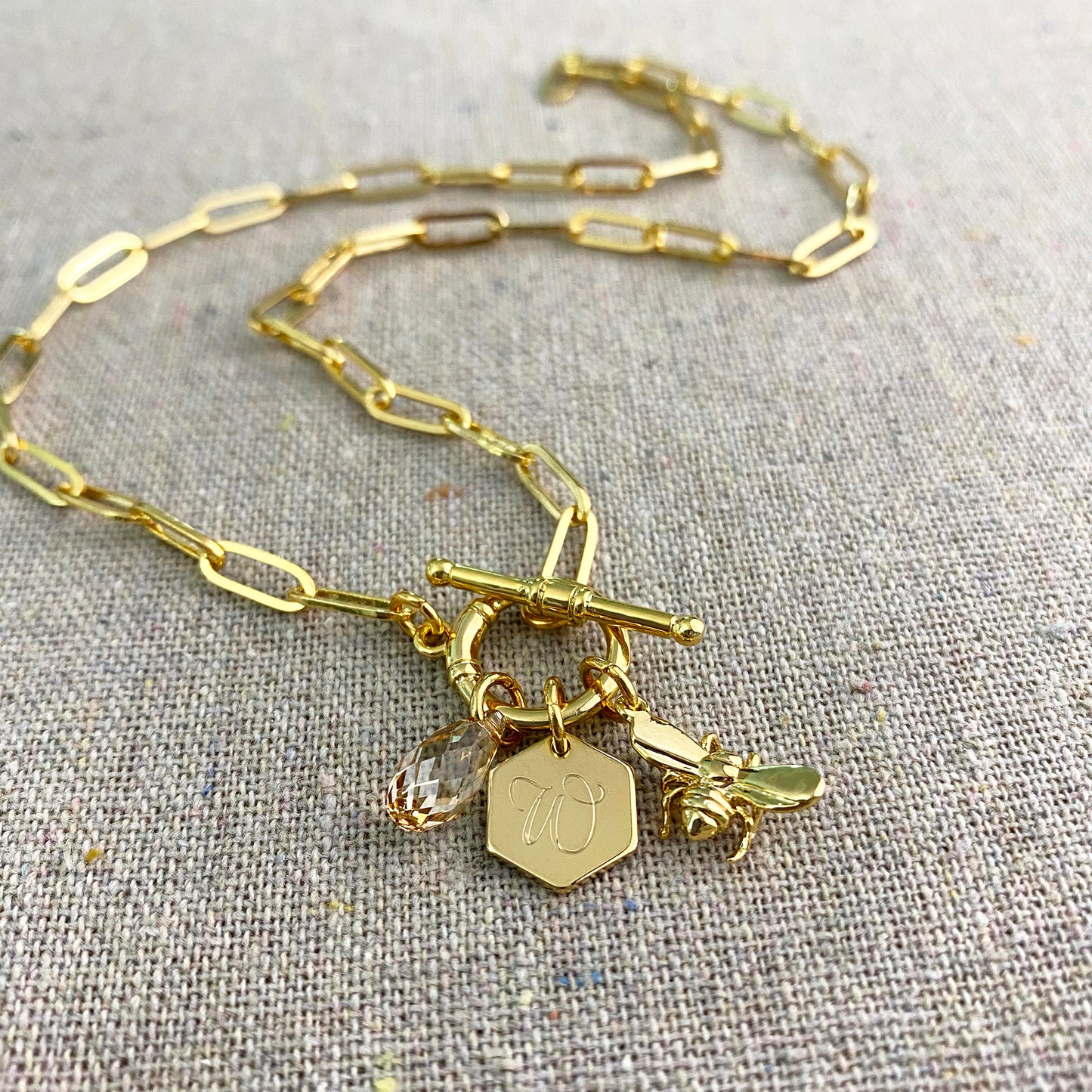 Honeykiss Bee Charm Necklace