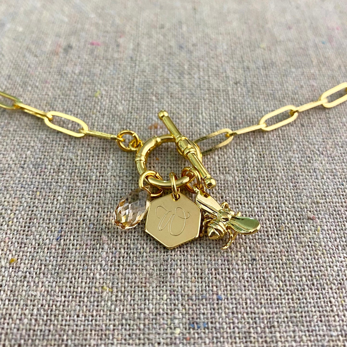 Honeykiss Bee Charm Necklace