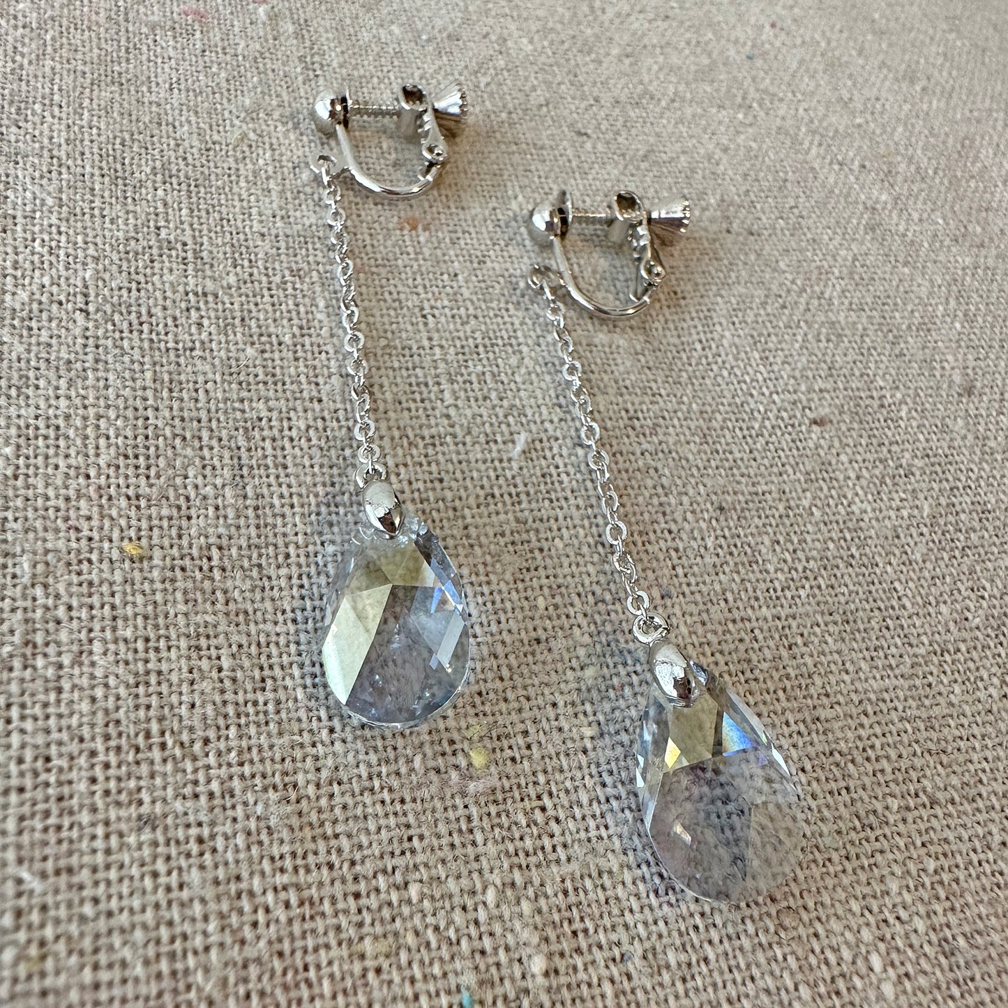 Sleek Teardrop Faux Threader Earrings