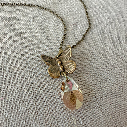 Magical Mariposa Teardrop Necklace