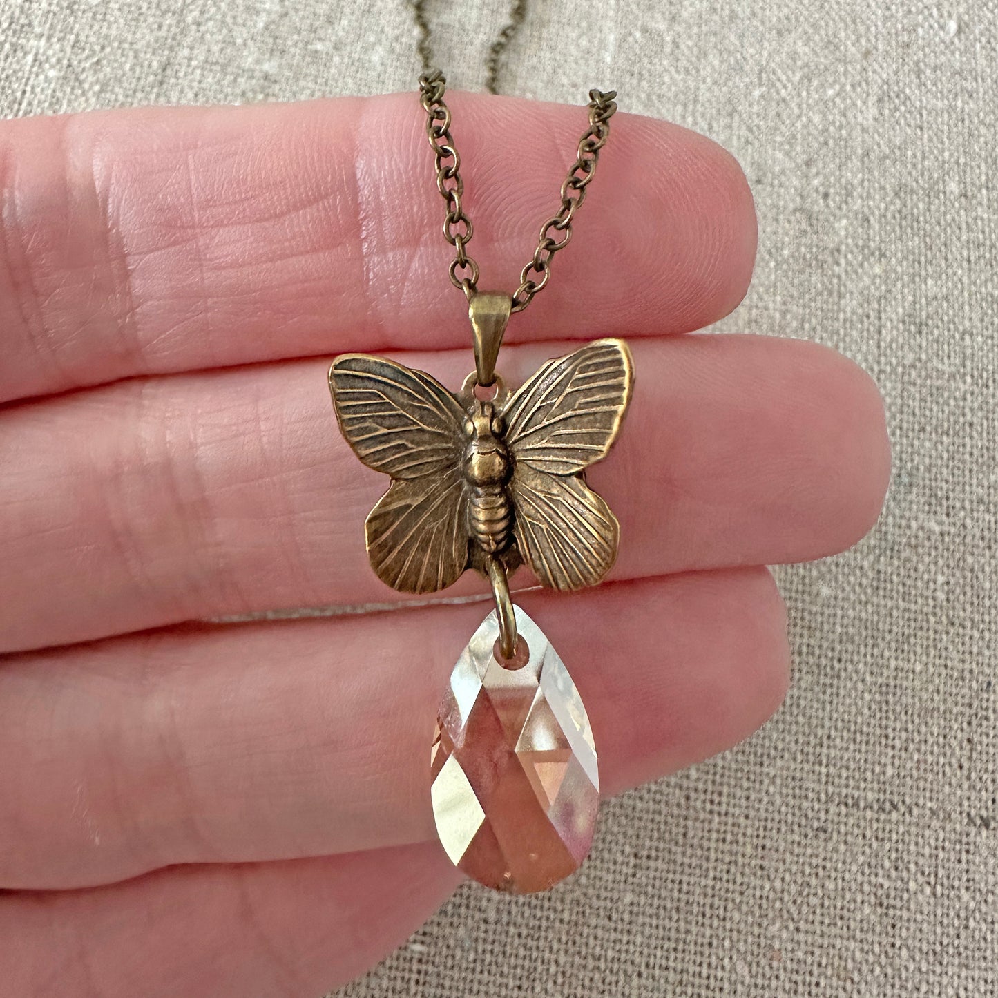 Magical Mariposa Teardrop Necklace