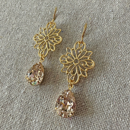 Nouveau Whispers Pear Earrings
