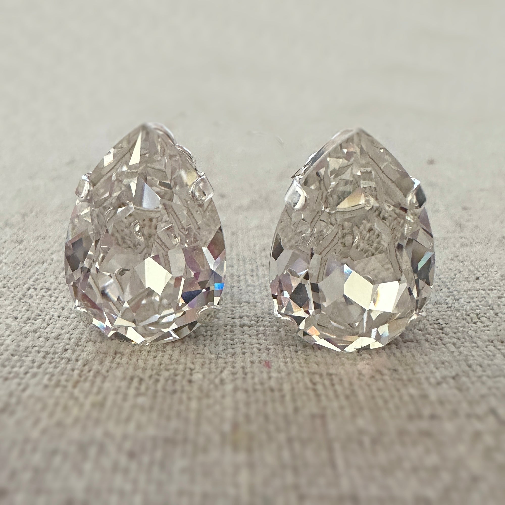 Horizon Teardrop Pear Clip On on sale Earrings