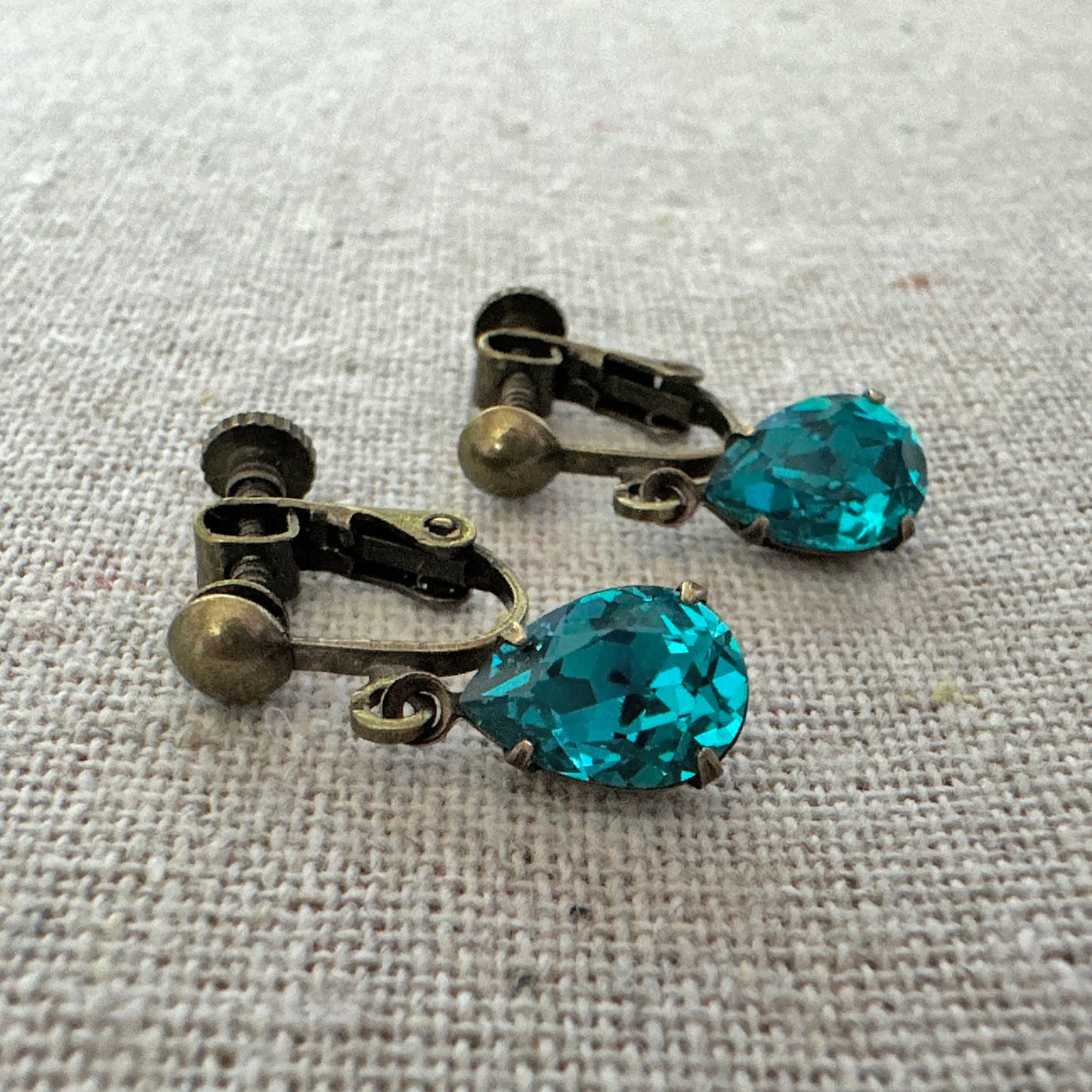 Small Pear Clip-on Earrings
