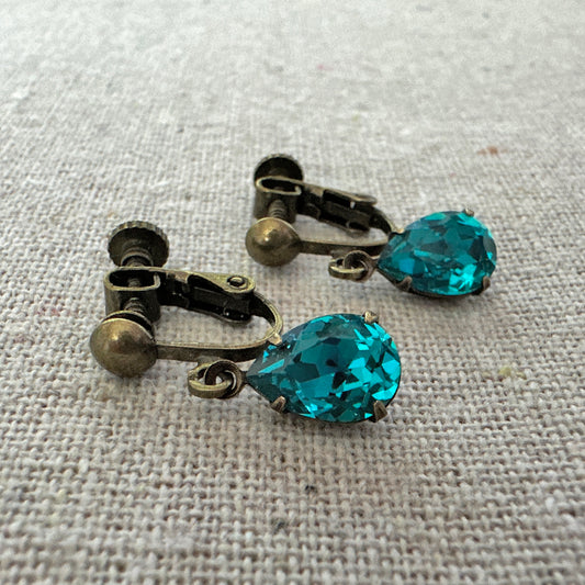 Small Pear Clip-on Earrings