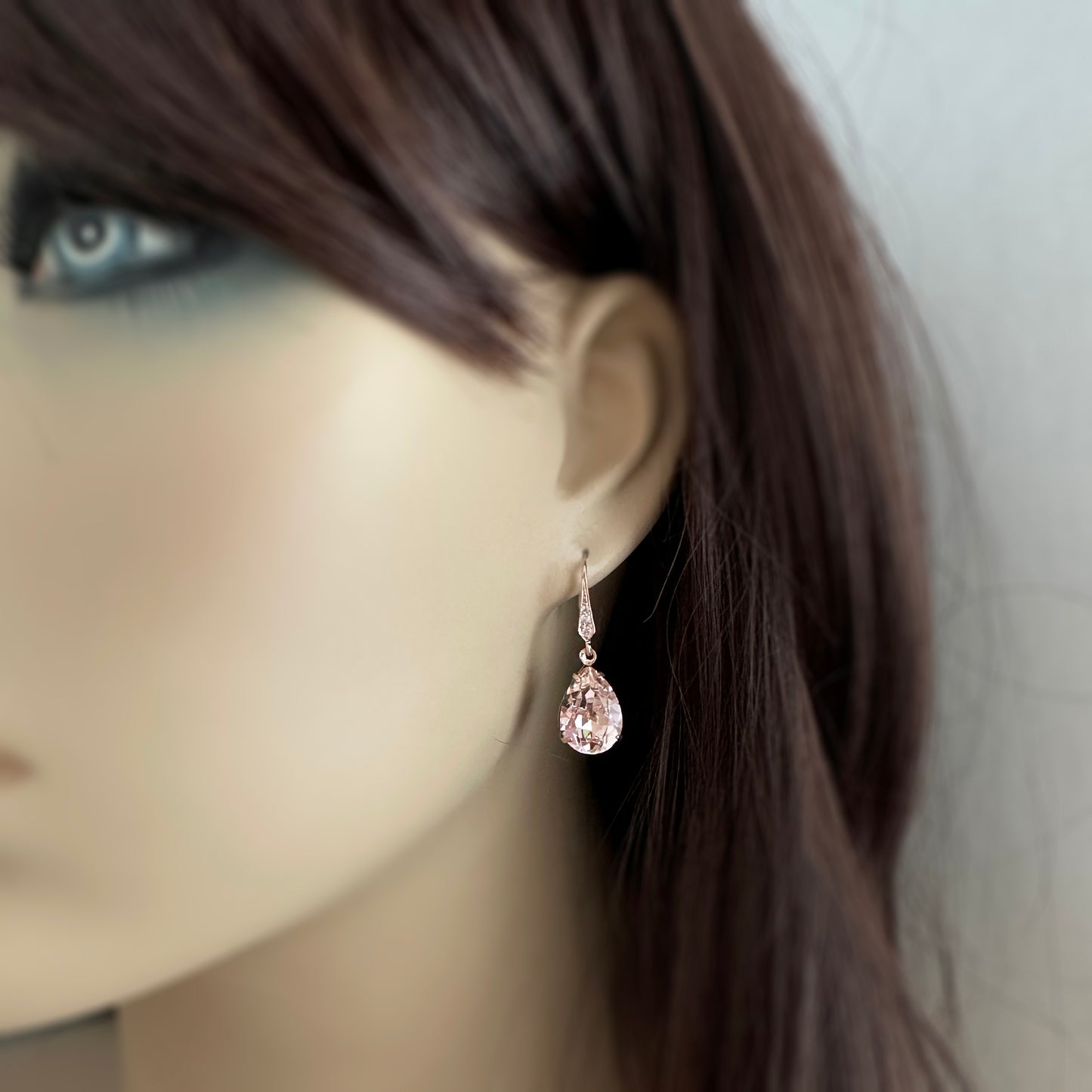 Pear Deco Pavé Earrings • Medium