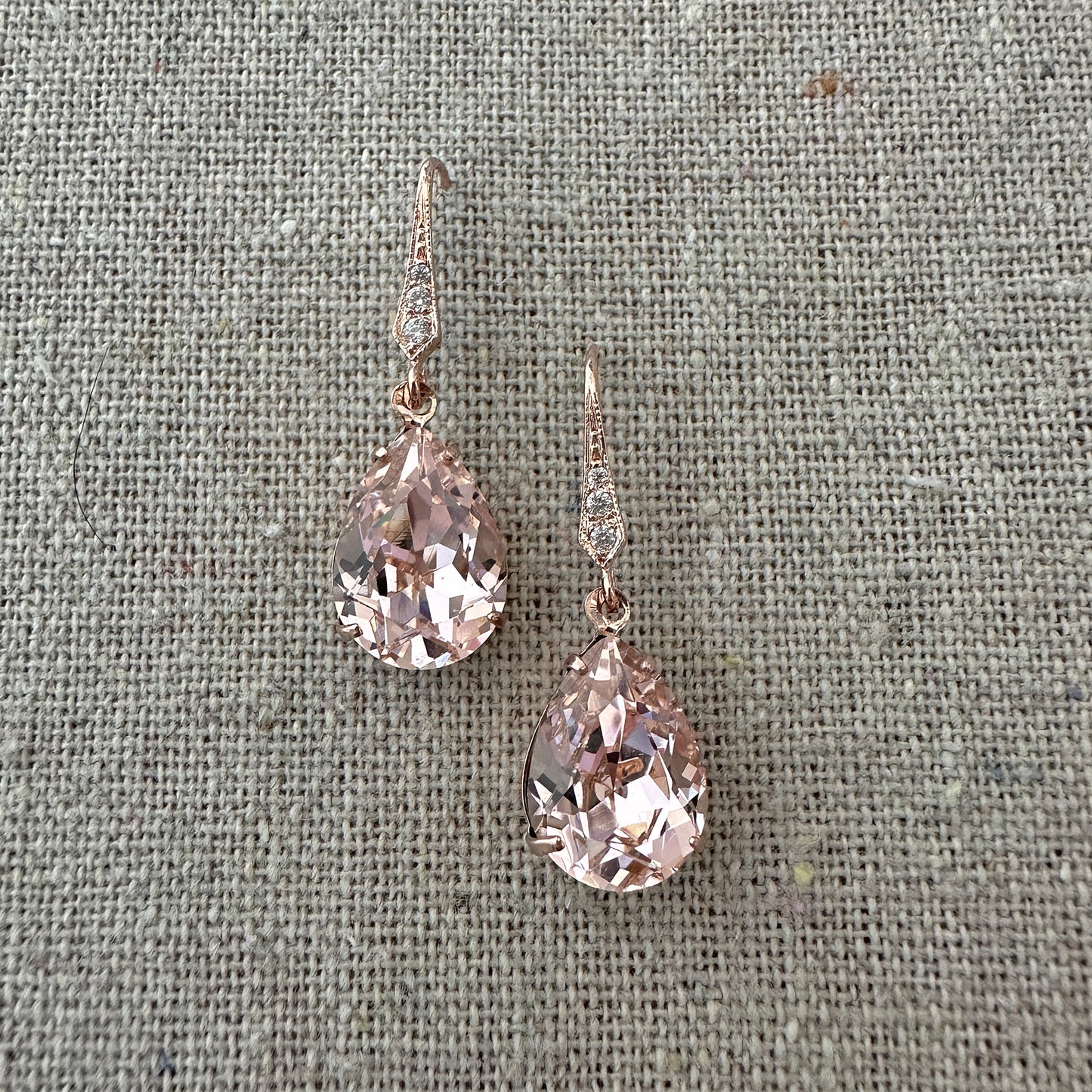Pear Deco Pavé Earrings • Medium