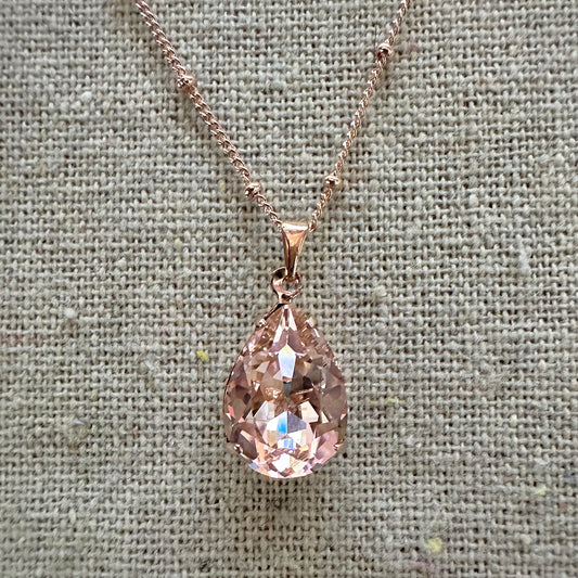 Pear Beaded Satellite Necklace