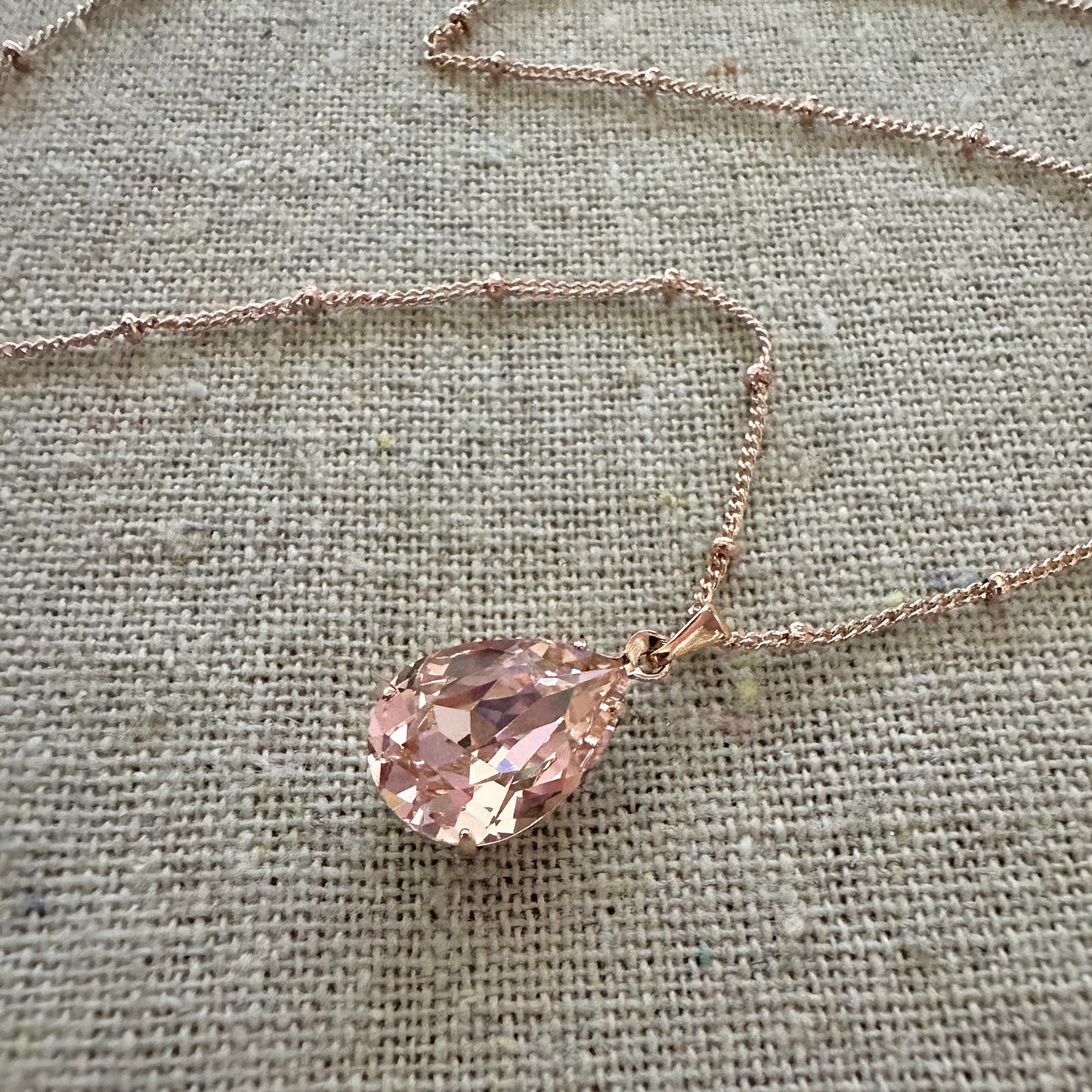 Pear Beaded Satellite Necklace