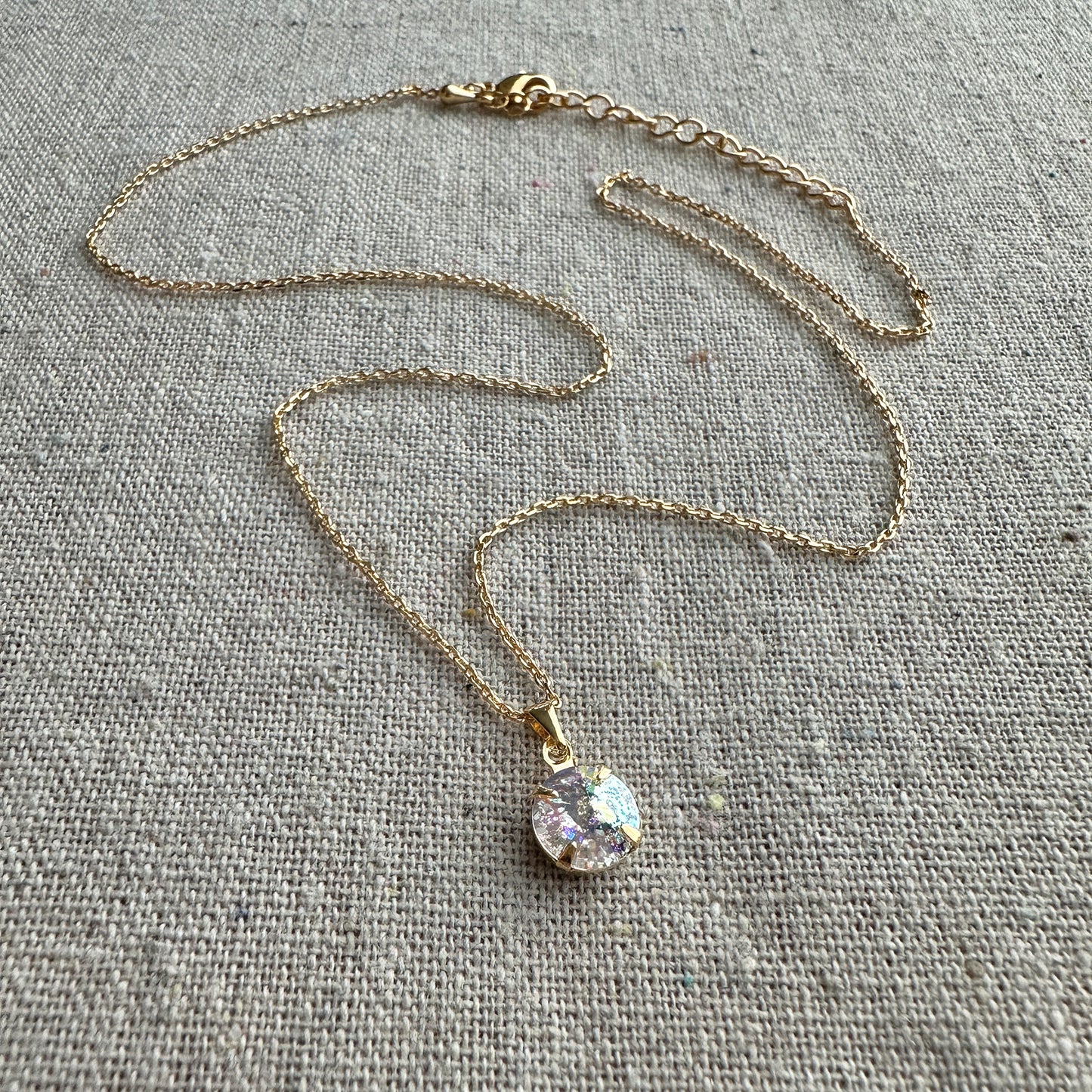 Rivoli Solitaire Necklace • 8mm
