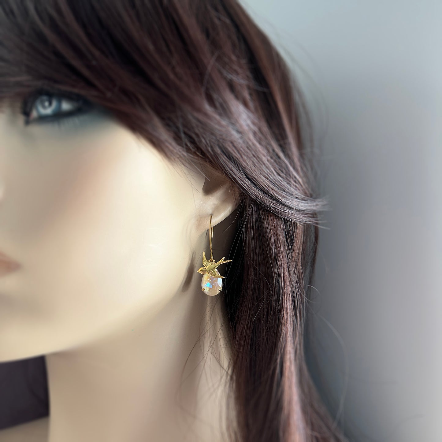 Swallow Serenade Pear Earrings