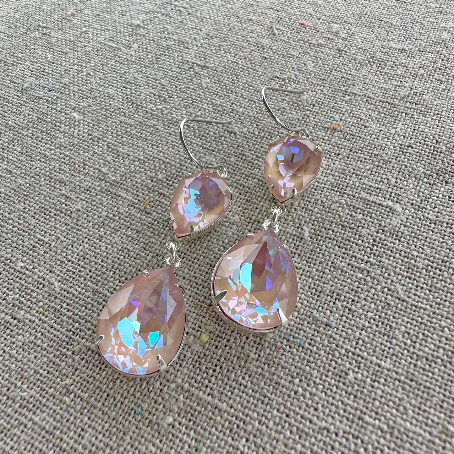 Pear Double Dangling Earrings