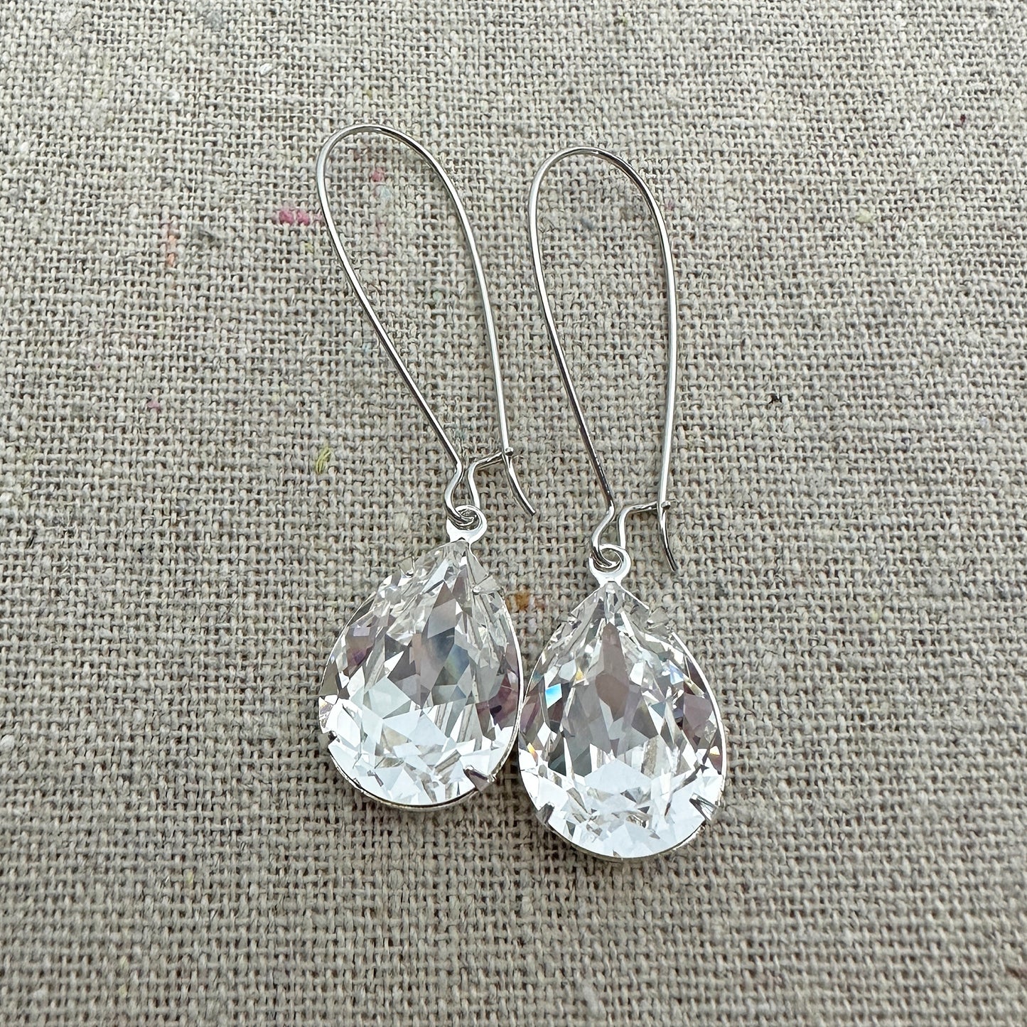 Long Large Pear Earrings