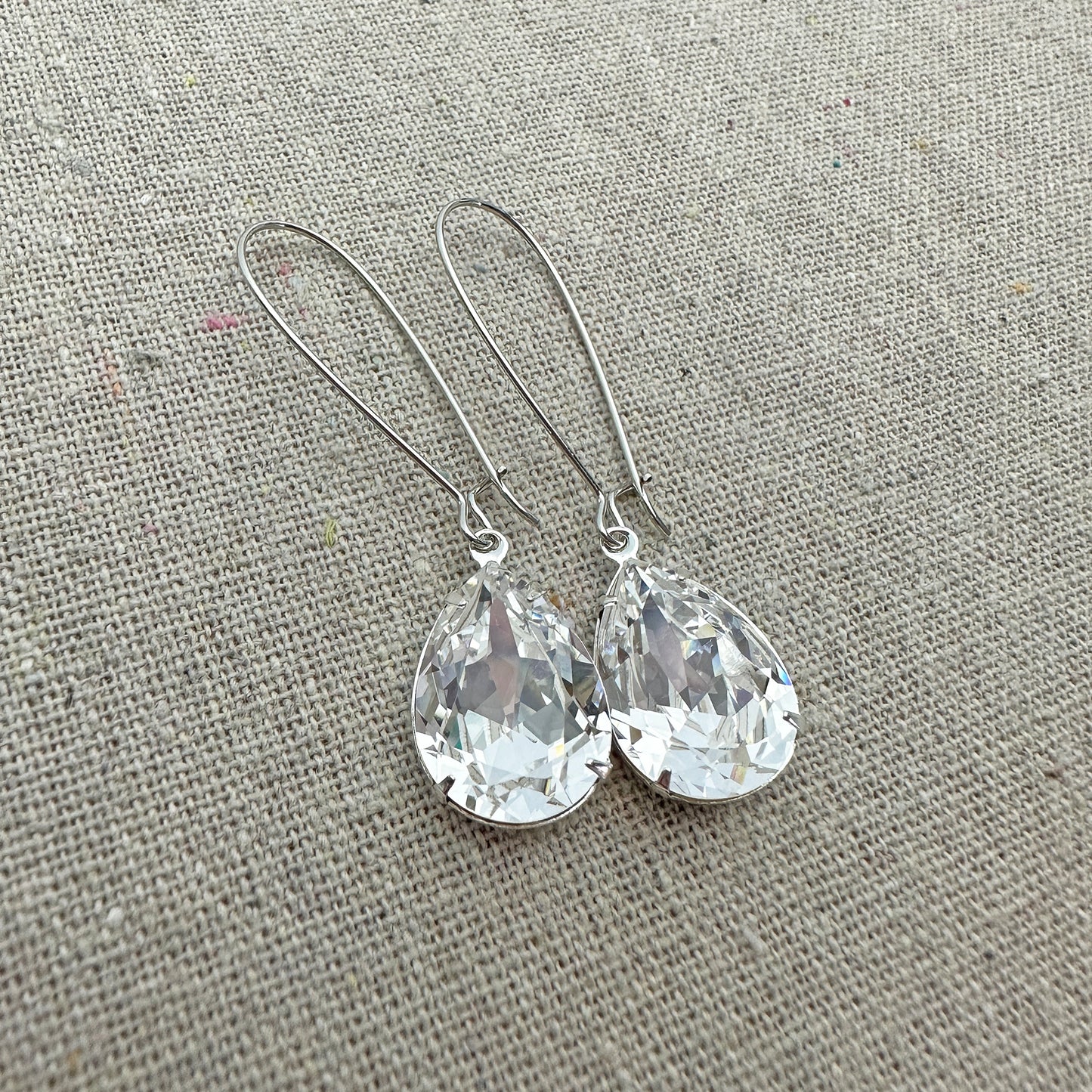 Long Large Pear Earrings