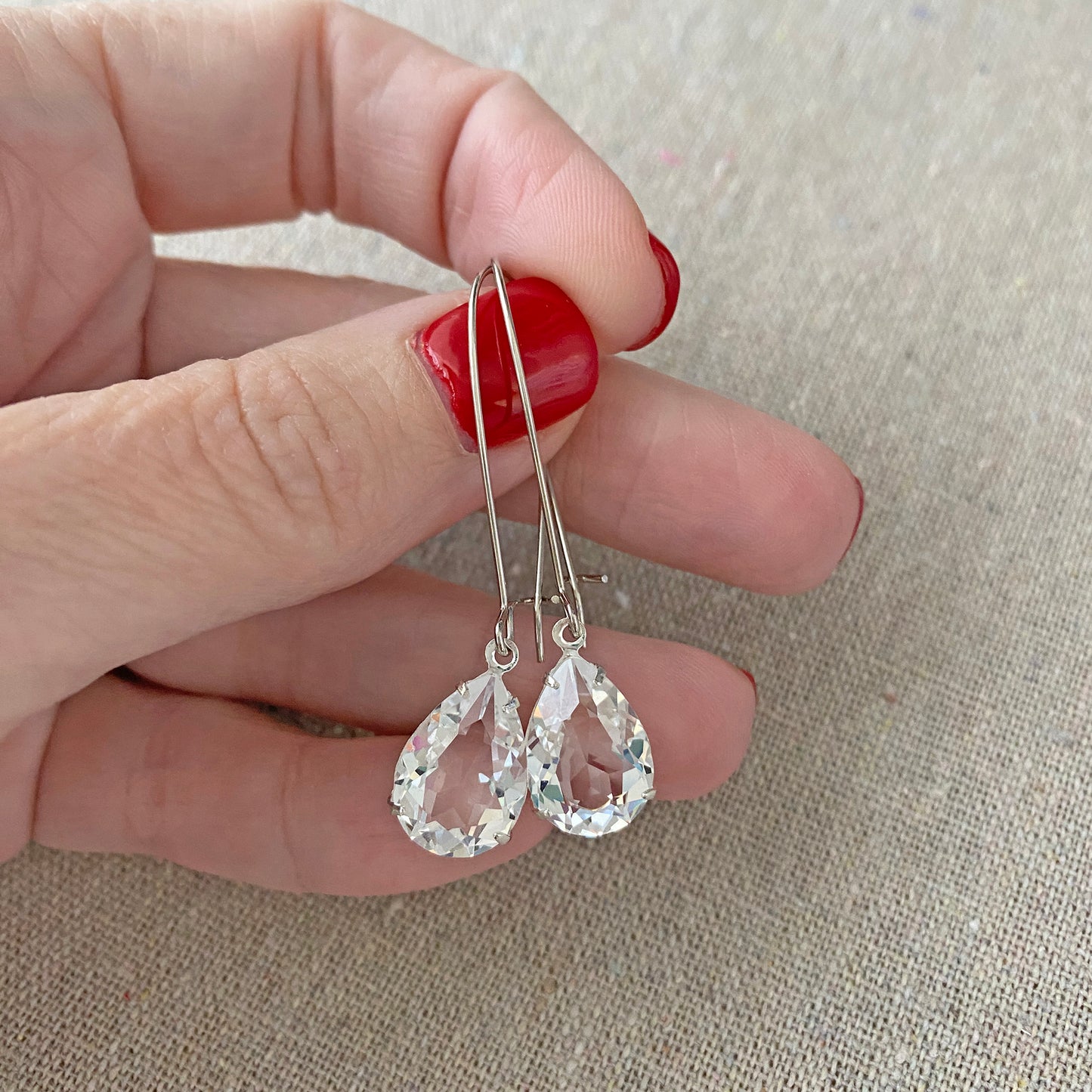 Long Medium Pear Earrings