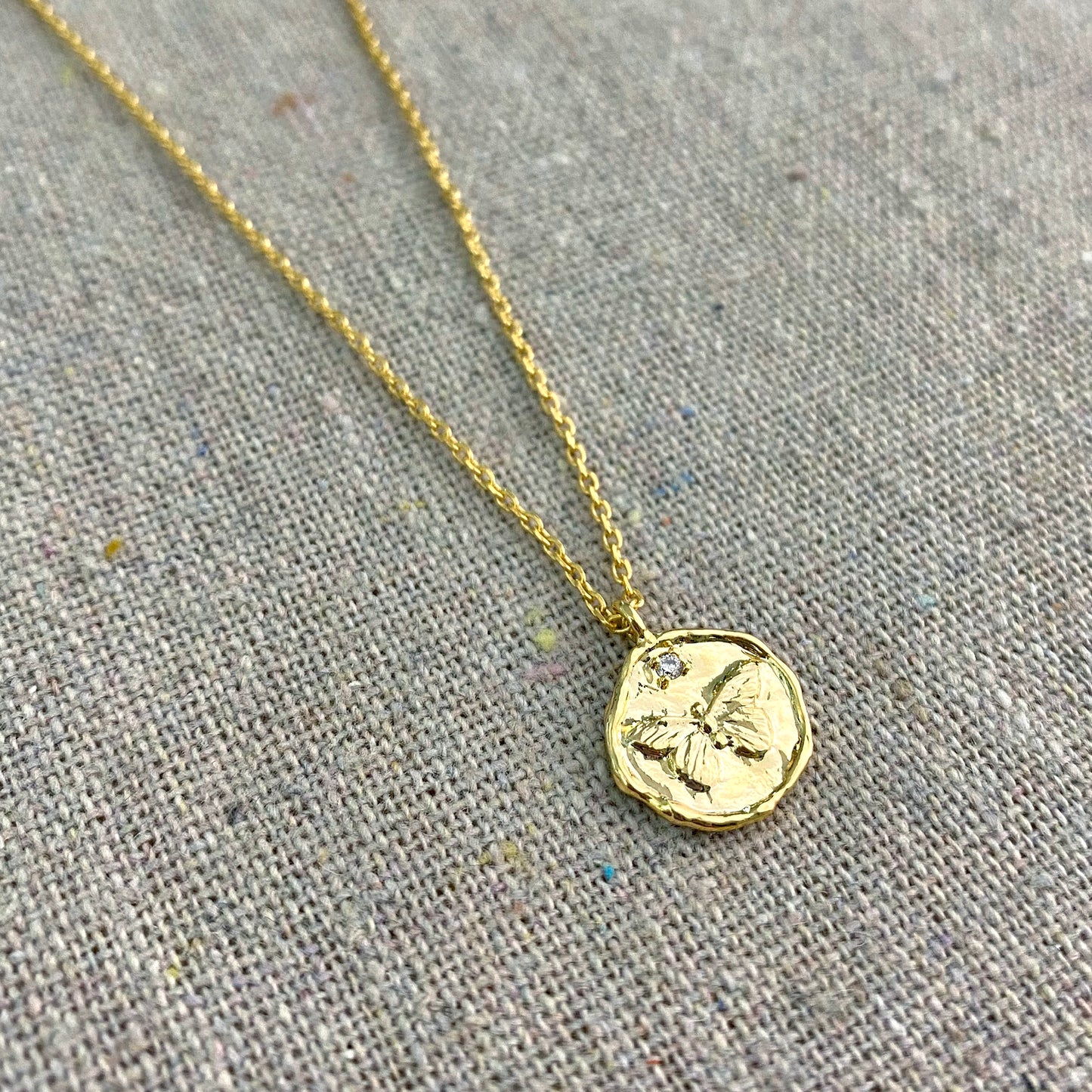 Wild Wonders Wax Seal Insect Necklace • Butterfly or Dragonfly