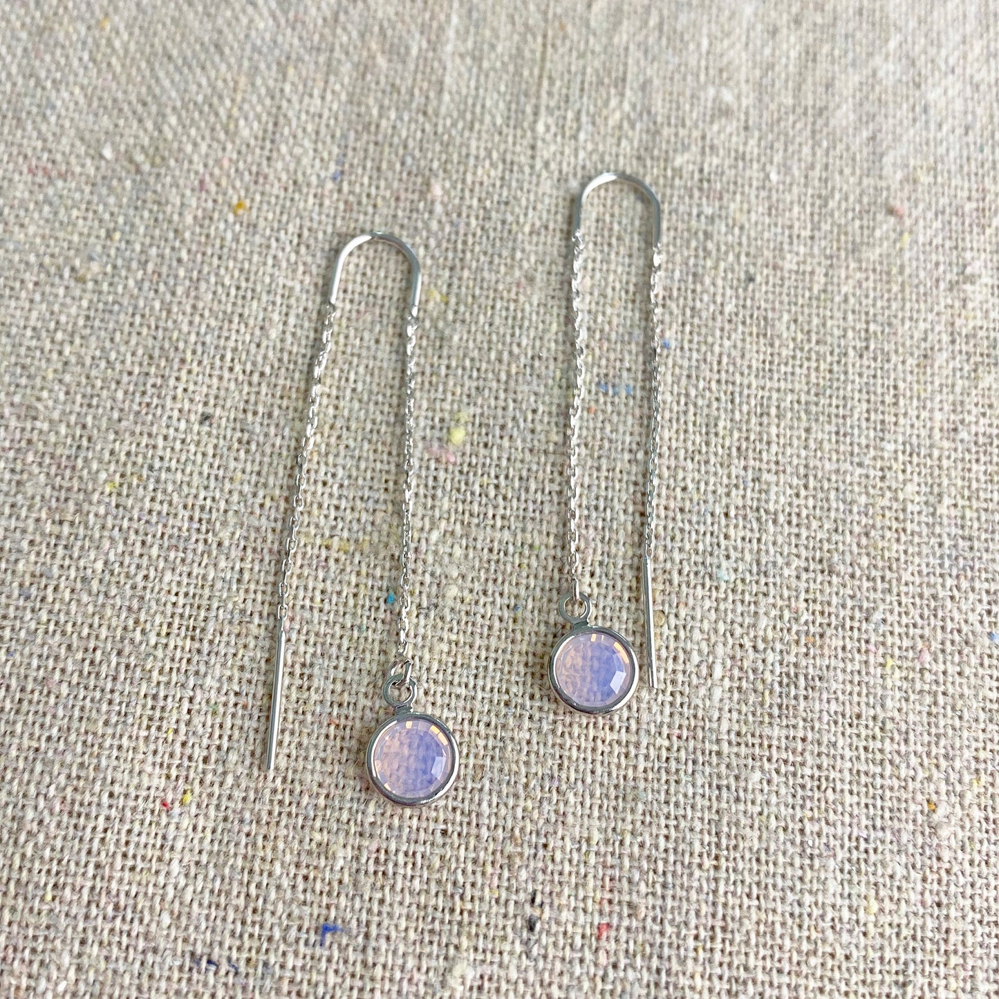 Opal Threader Earrings • 6mm