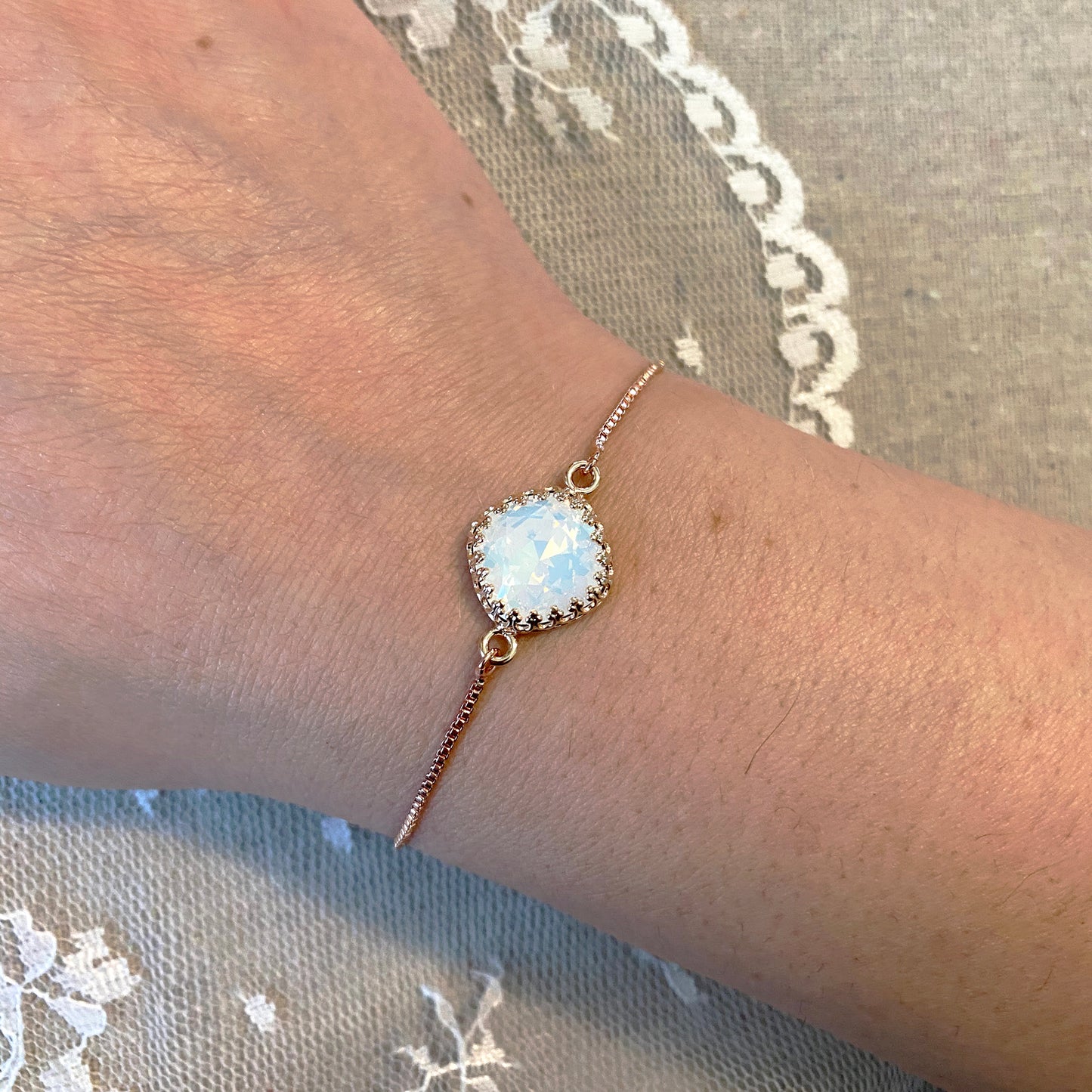Large Cushion Crown Slider Bracelet