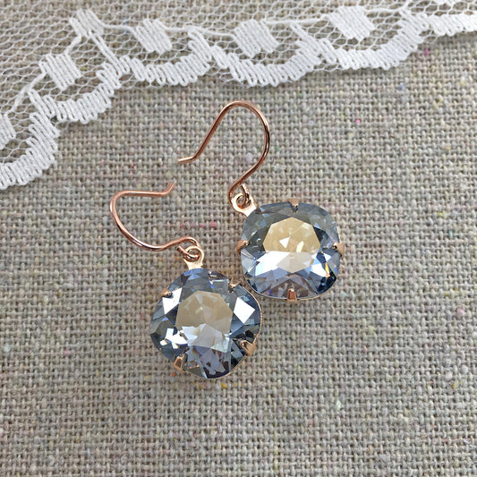 Large Cushion Dangling Earrings