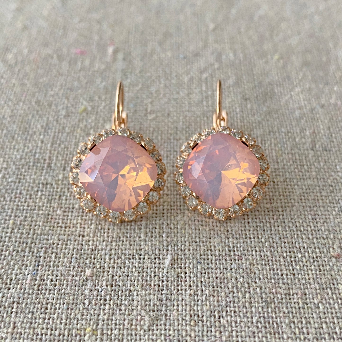 Large Cushion Luxe Leverback Earrings