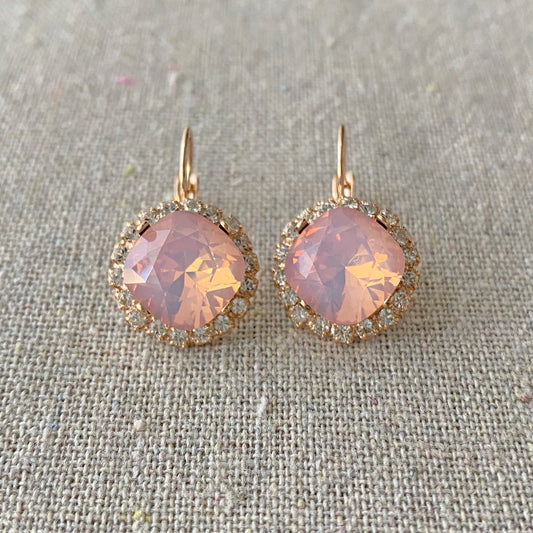 Large Cushion Luxe Leverback Earrings