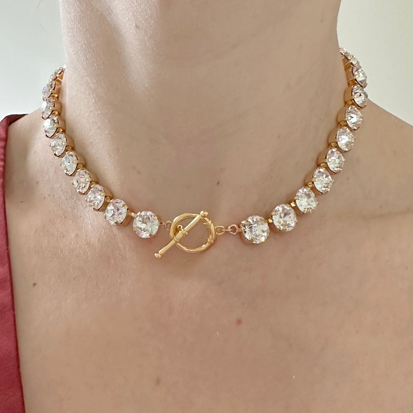 Diamante Collar Toggle Necklace • 8mm