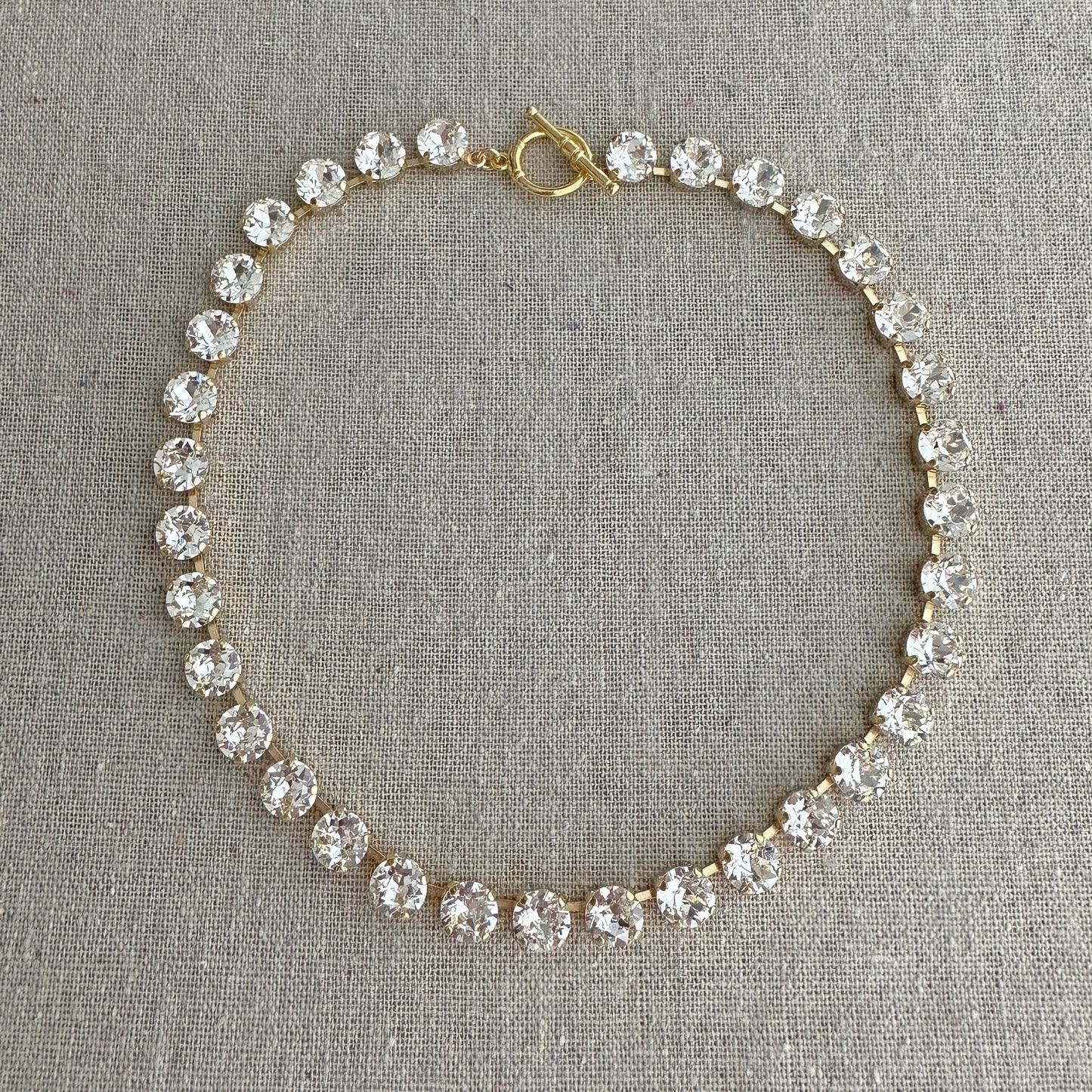 Diamante Collar Toggle Necklace • 8mm