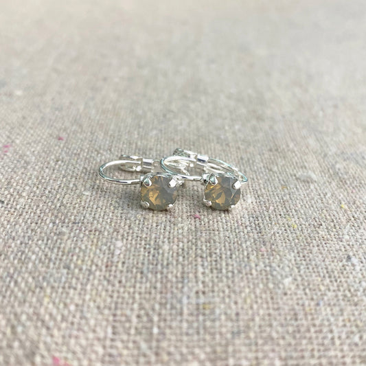 Diamante Leverback Earrings • 5mm