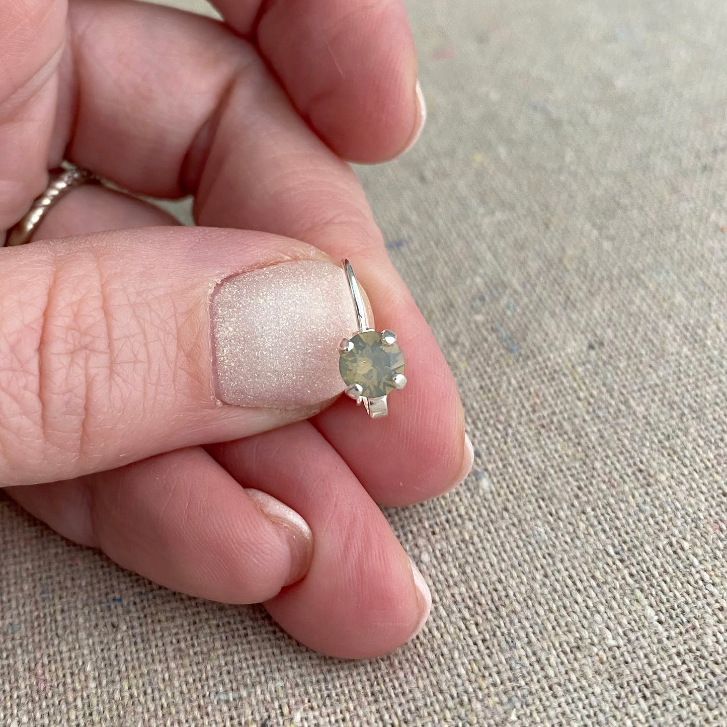 Diamante Leverback Earrings • 5mm