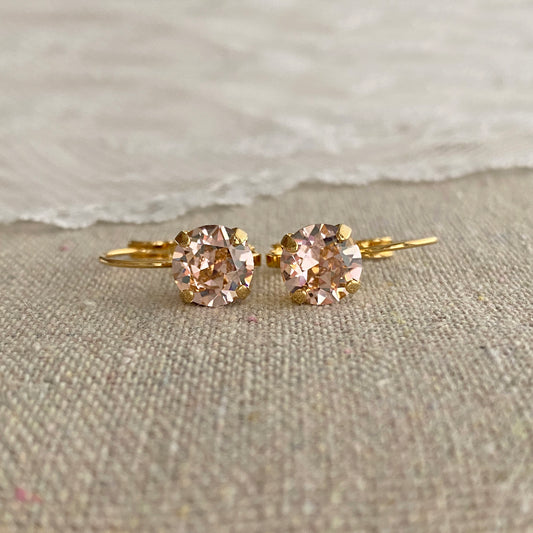 Diamante Leverback Earrings • 8mm