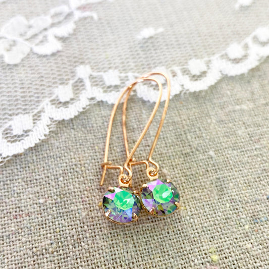 Long Diamante Dangling Earrings