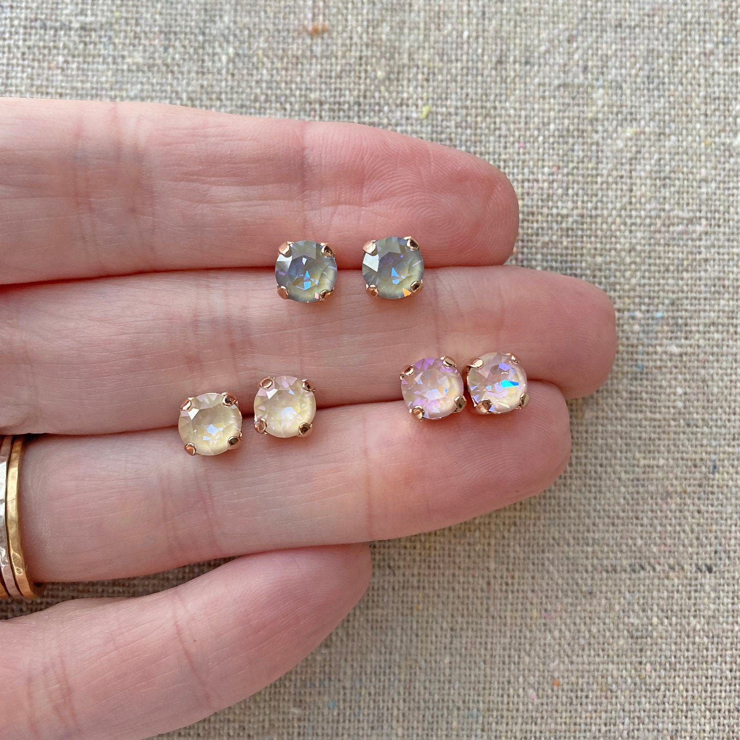 Diamante Post Earrings • 6mm • Pastel DeLite