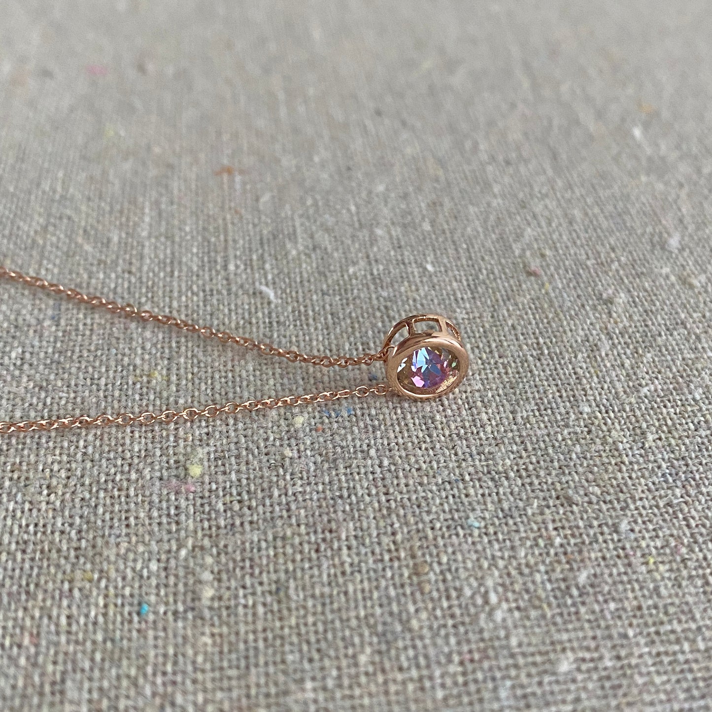 Diamante Slider Pendant Necklace • 6mm