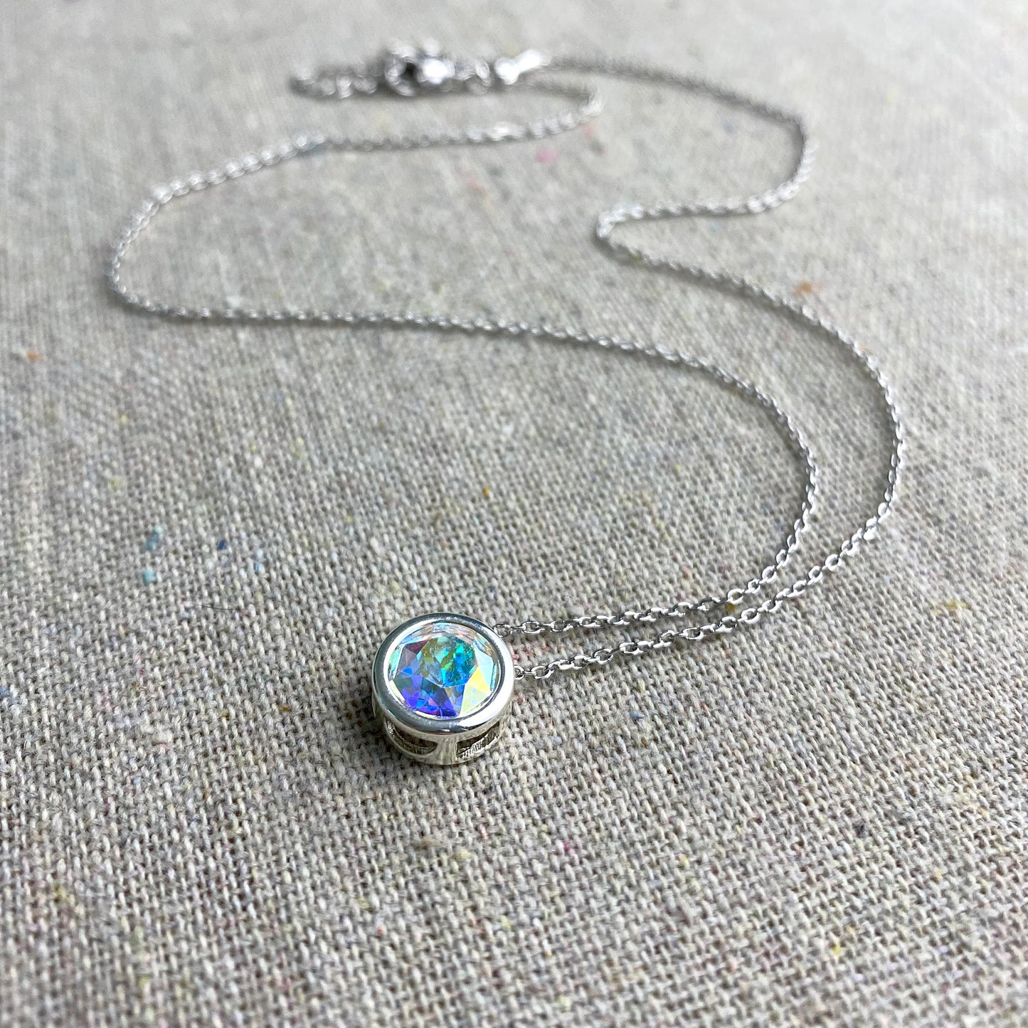 Diamante Slider Pendant Necklace • 8mm