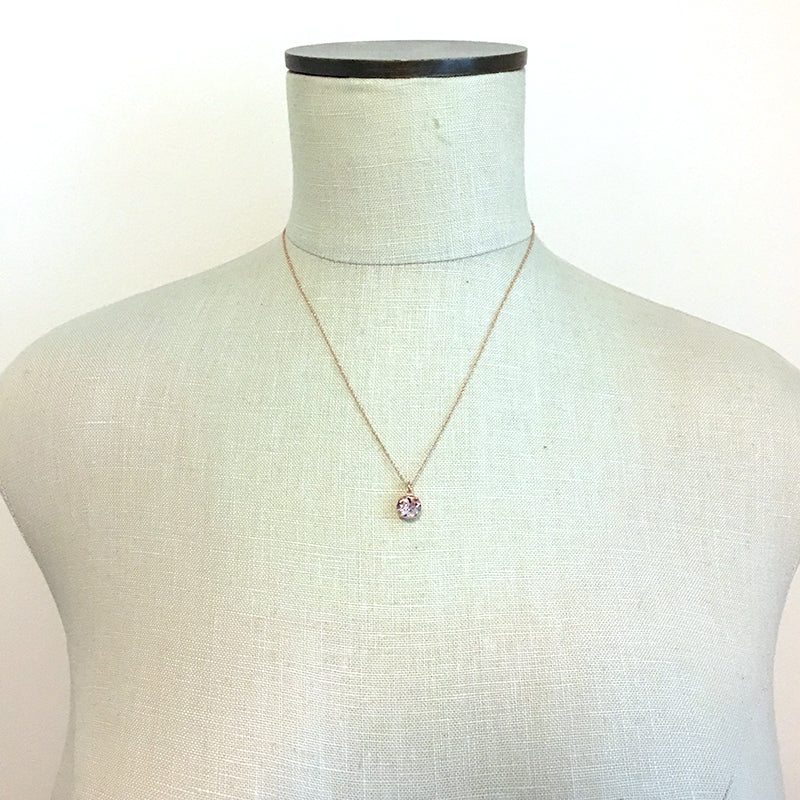 Diamante Solitaire Necklace