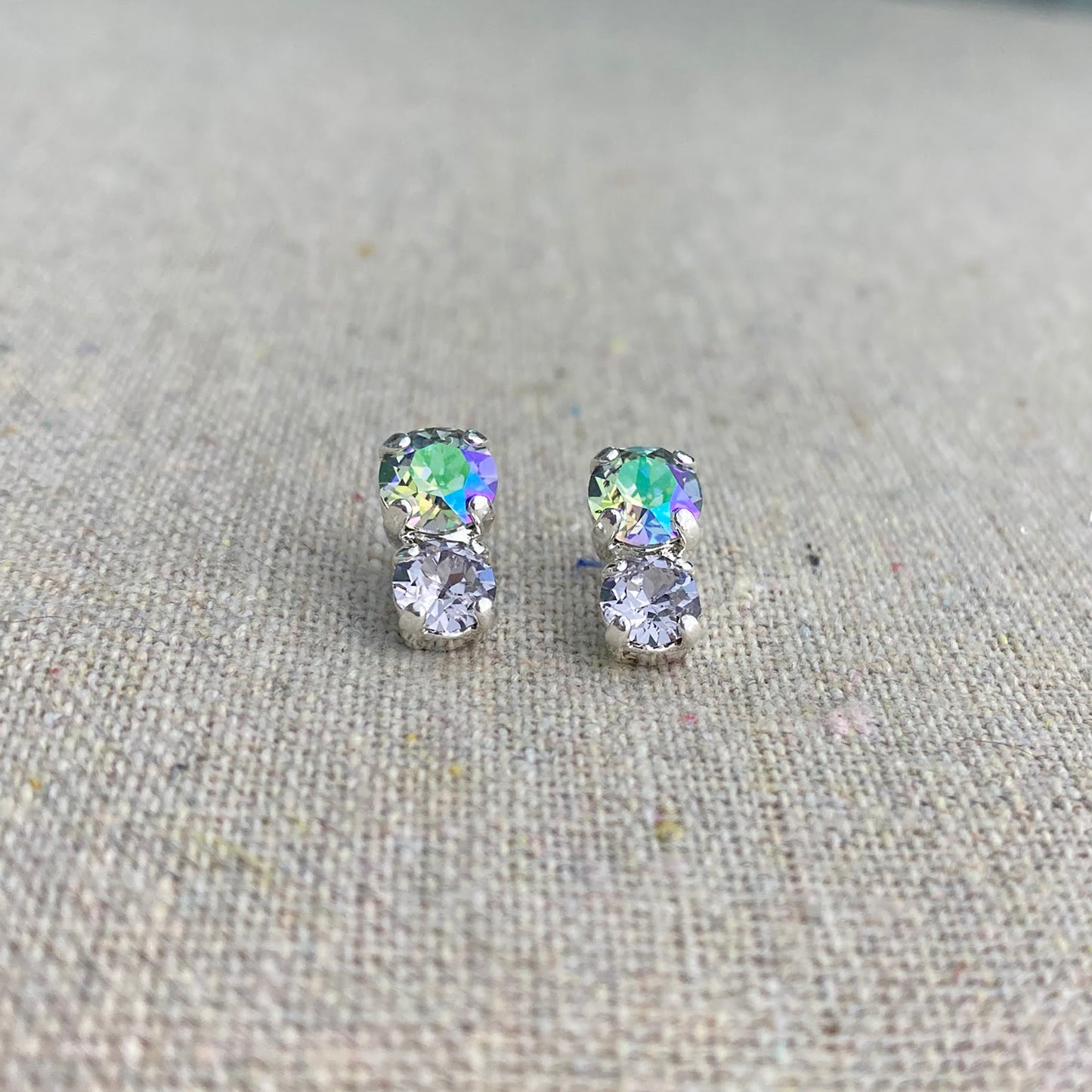 Diamante Double Bubble Post Earrings