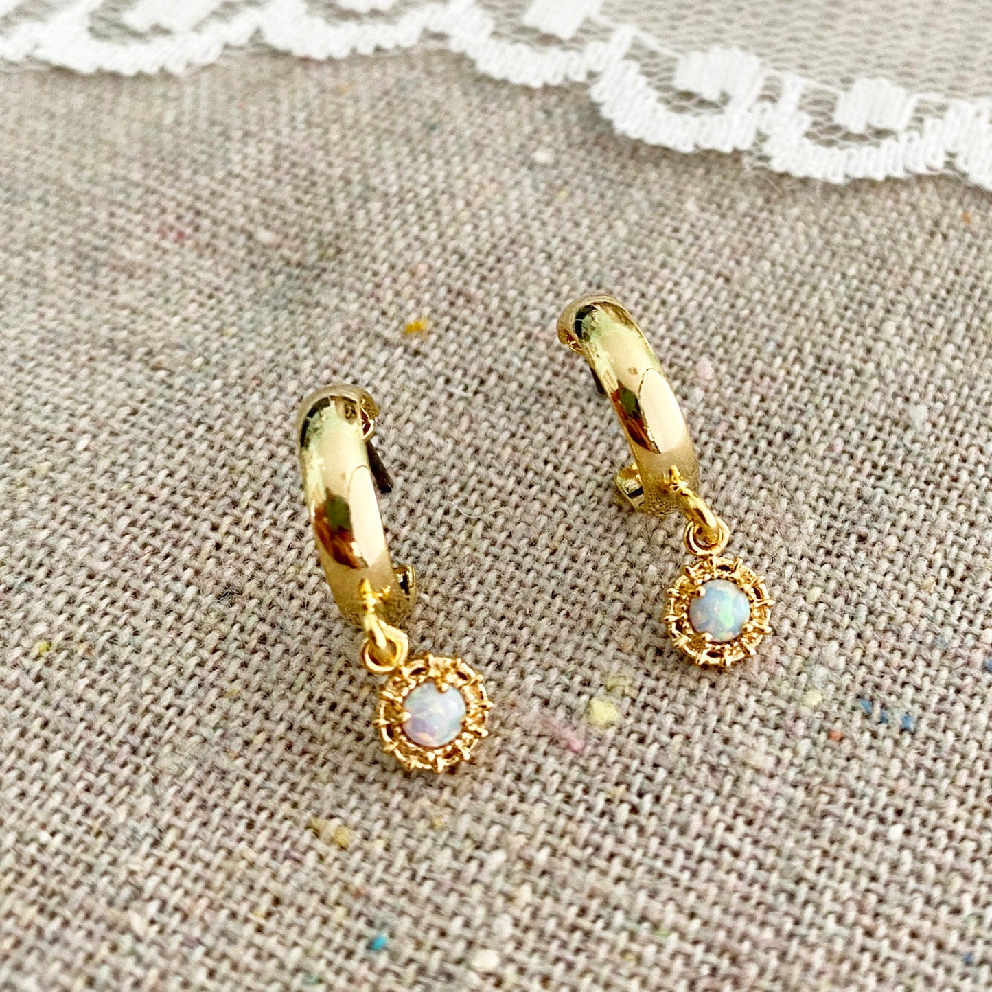 Fire In the Sky Hoop Post Earrings