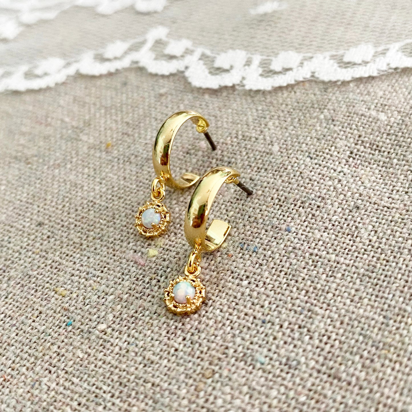 Fire In the Sky Hoop Post Earrings