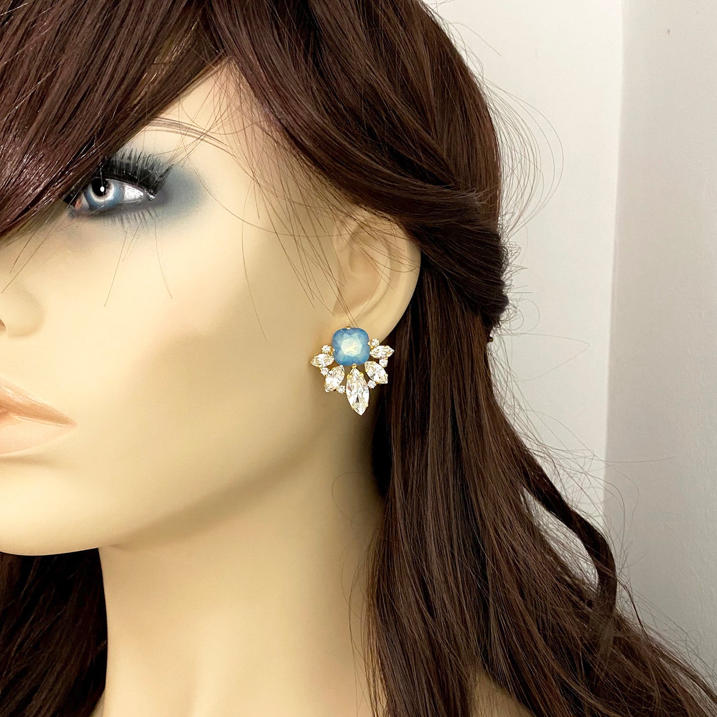 Grace Cushion Cluster Post Earrings