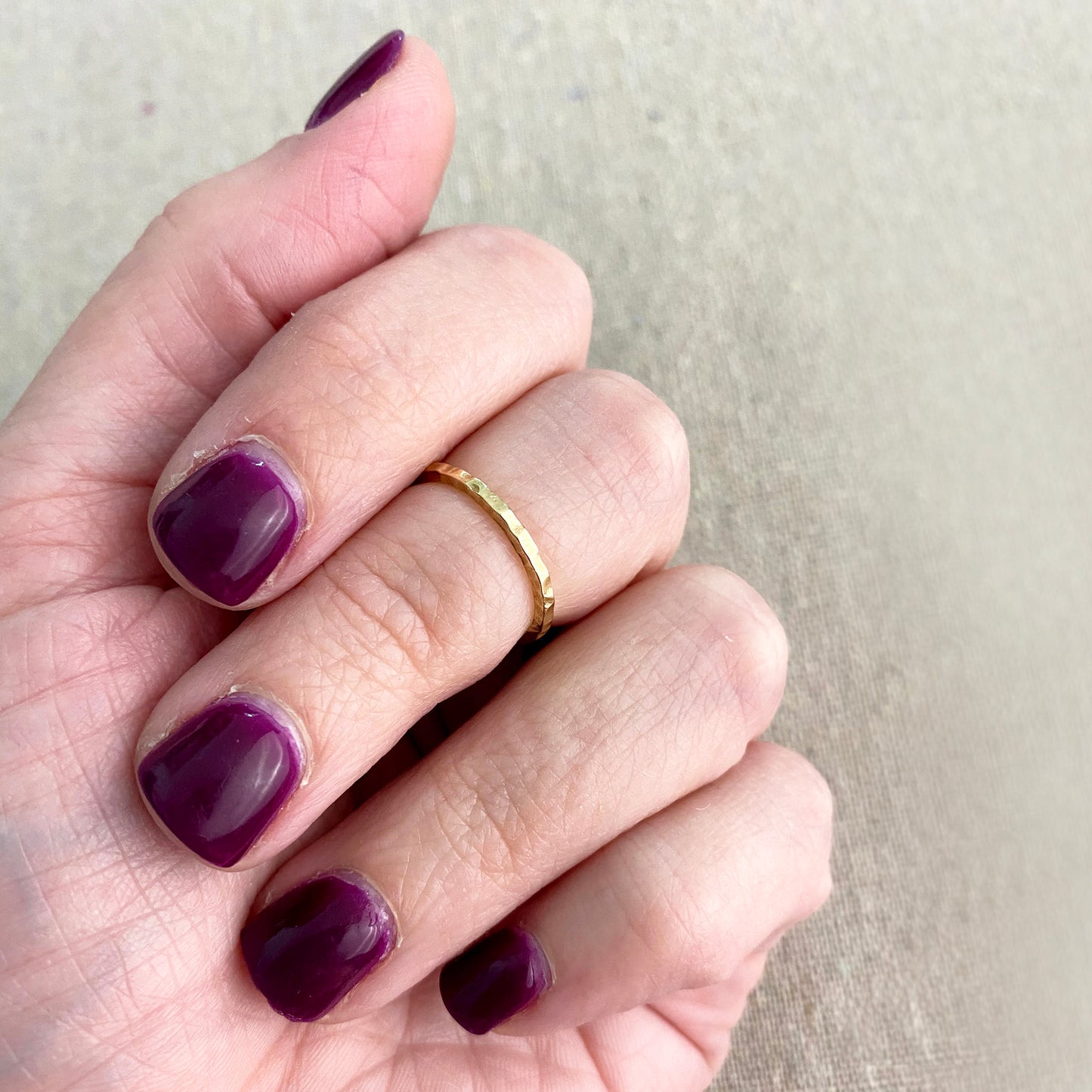 Hammered Stacking Ring • Bronze • Standard or Midi