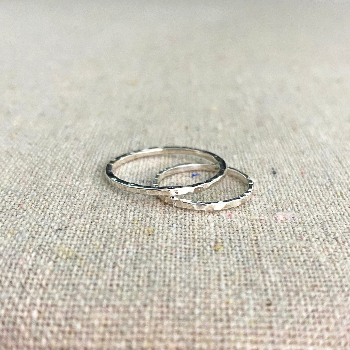 Hammered Stacking Ring • Sterling • Standard or Midi
