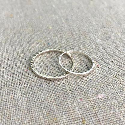 Hammered Stacking Ring • Sterling • Standard or Midi